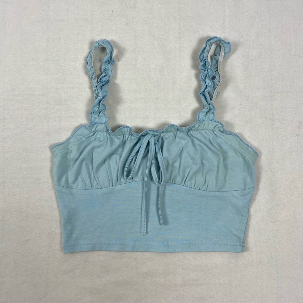 Cottage-core ruffle tank